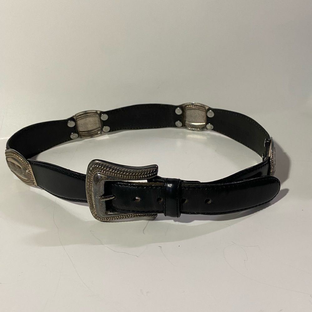 FOSSIL Women's Black W/Silver Belt S Description is in pictures (tarnished)
